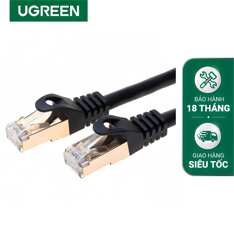 Ugreen 11272 Cáp mạng Lan Cat7 STP dài 8M chống nhiễu cao cấp