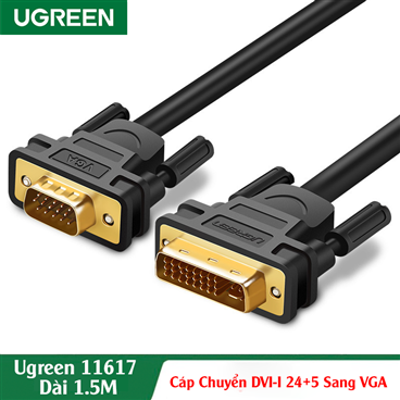 Ugreen 11617, Cáp chuyển đổi DVI(24+5) sang VGA Dương Dài 1.5M Cao Cấp