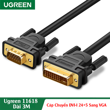 Ugreen 11618, Cáp chuyển đổi DVI(24+5) sang VGA Dương Dài 3M