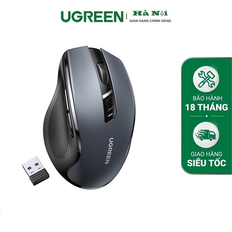 UGREEN 15508 Chuột không dây tiện dụng  (Không dây 2.4G & Bluetooth)
