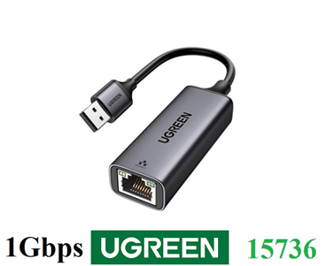Ugreen 15736  Cáp chuyển USB 3.0 to Lan 1000 Mbps cao cấp