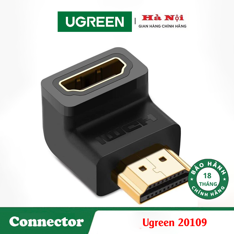 Ugreen 20109 , Đầu nối HDMI vuông góc 90 độ (bẻ xuống) Cao Cấp