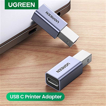 Ugreen 20120 Đầu chuyển đổi USB Type-C âm sang USB Type-B dương máy in vỏ nhôm (màu xám)