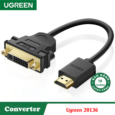 Ugreen 20136, Cáp chuyển đổi HDMI to DVI 24+5 chính hãng Ugreen 20136