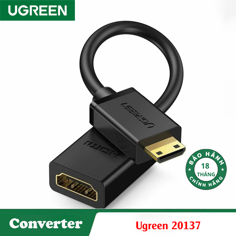 Ugreen 20137, Cáp chuyển Mini HDMI to HDMI Dài 20Cm