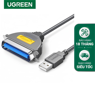 Ugreen 20225 cáp chuyển máy in USB 2.0 sang LPT IEEE 1284 dài 2M cao cấp