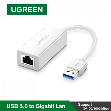 UGREEN 20255 Cáp chuyển USB 3.0 to Lan hỗ trợ 10/100/1000 Mbps chính hãng