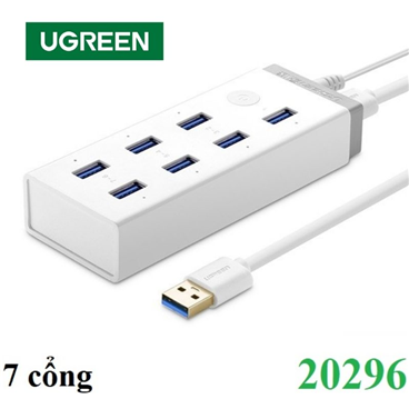 UGREEN 20296 Hub đa năng gồm 7 cổng USB 3.0 kèm sạc điện thoại, máy tính bảng...