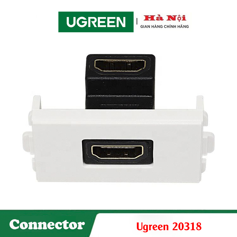 Ugreen 20318, Đầu Nối HDMI ÂmTường Đúc Sẵn Góc vuông 90 Độ Cao Cấp