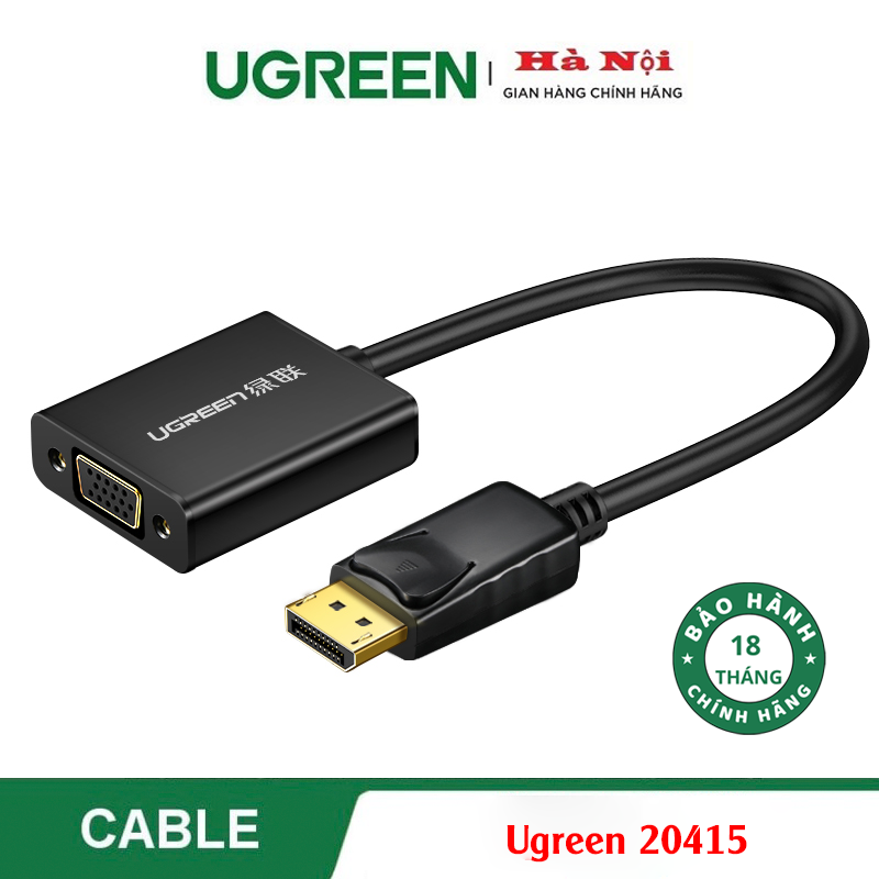 Ugreen 20415, Cáp chuyển Displayport to VGA Cao Cấp Chính Hãng