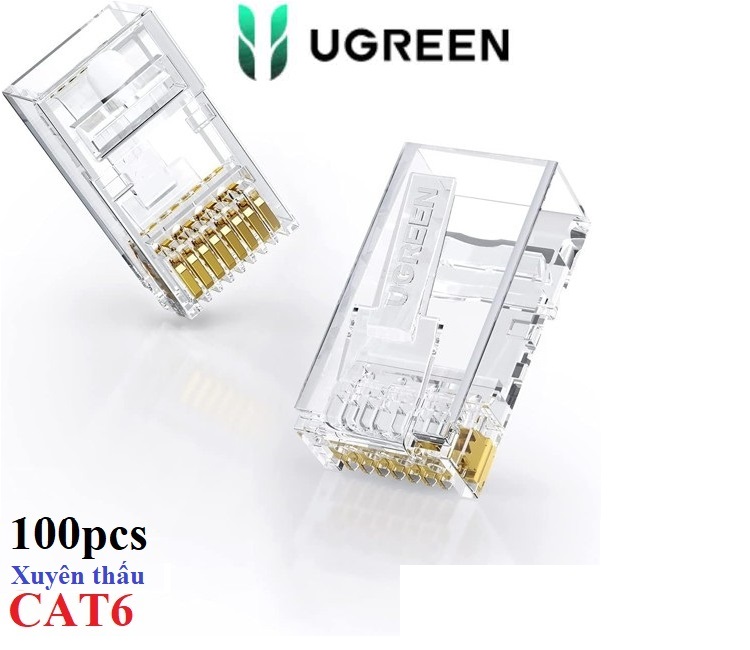 Ugreen 20800 Hạt mạng CAT6 xuyên thấu hộp 100 cao cấp