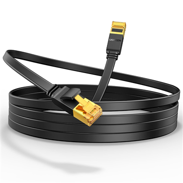 Ugreen 25215 Cáp mạng Cat7 dẹt U/FTP dài 10M tốc độ 10Gbps tần số 600Mhz cao cấp