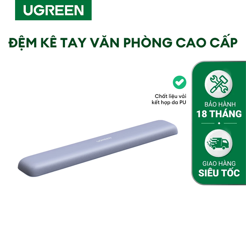 Ugreen 25247 Tấm lót bàn phím đệm cổ tay chất liệu cao su (không xốp) màu xám