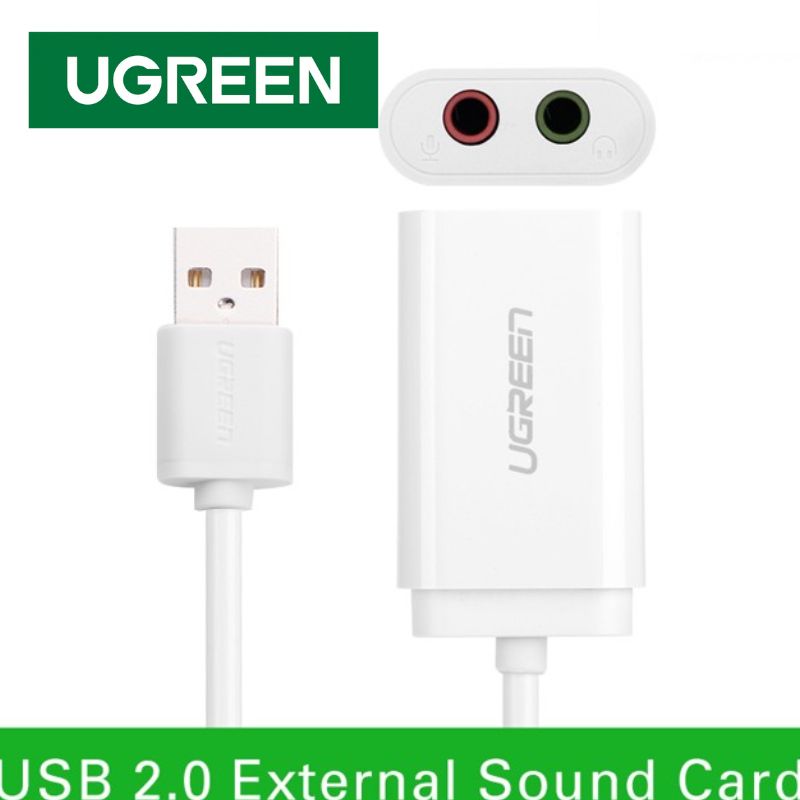 Ugreen 30143 CARD SOUND USB RA AUDIO 3.5MM TAI NGHE + MICROPHONE