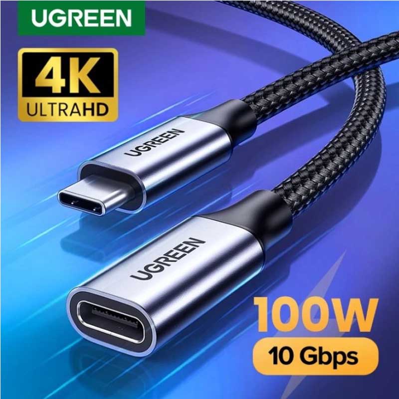 Ugreen 30205 Cáp nối dài USB Type C 3.1 gen2 (Male/Female) dài 1M cao cấp