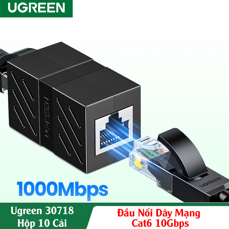 Ugreen 30718, Đầu nối dây mạng Cat6 10Gbps (Hộp 10 cái)