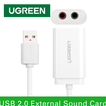 Ugreen 30724 CARD SOUND USB RA AUDIO 3.5MM TAI NGHE + MICROPHONE