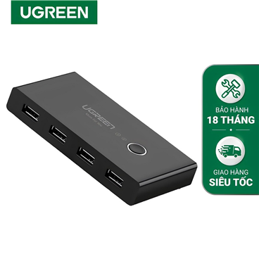 Ugreen 30767 bộ chia sẻ máy in USB 2.0 từ 4 thiết bị vào 2 máy tính cao cấp
