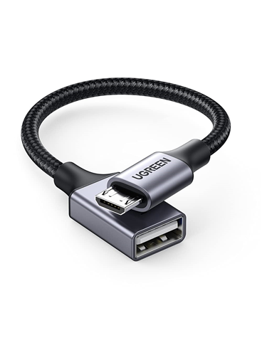 Ugreen 30895 Micro USB sang USB A M/F 2.0 Cáp mạ niken vỏ nhôm có dây bện cao cấp