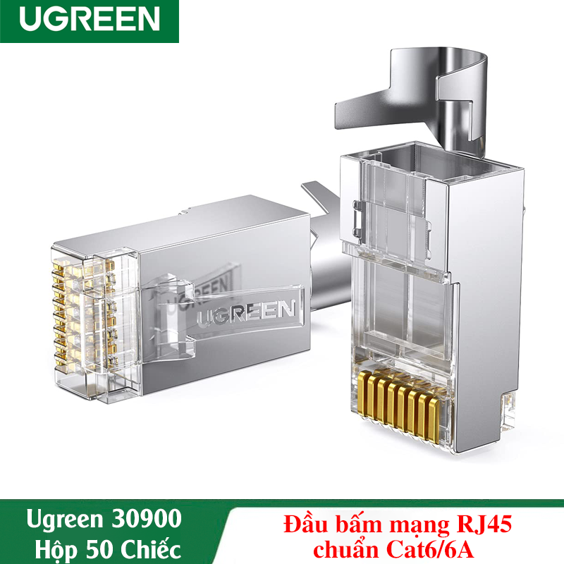 Ugreen 30900, Đầu bấm mạng RJ45 chuẩn Cat6/6A Cao Cấp Chính Hãng