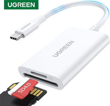 Ugreen 35506, Đầu đọc thẻ SD/TF USB 3.0 chuẩn Type-C cao cấp (hỗ trợ thẻ 2TB)