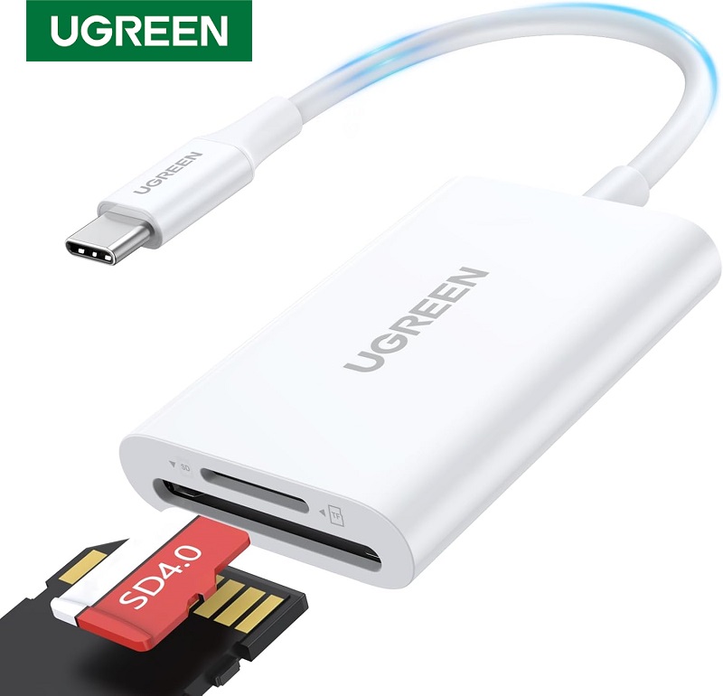 Ugreen 35506, Đầu đọc thẻ SD/TF USB 3.0 chuẩn Type-C cao cấp (hỗ trợ thẻ 2TB)