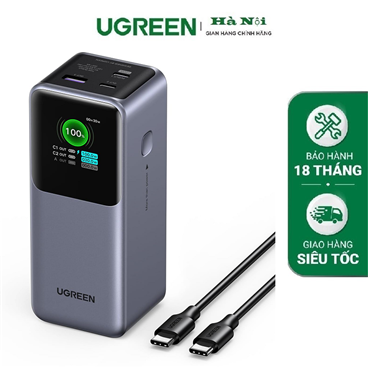 UGREEN 35524B Pin dự phòng Sạc nhanh Nexode 20000mAh 130W , USB C 3 cổng chính hãng