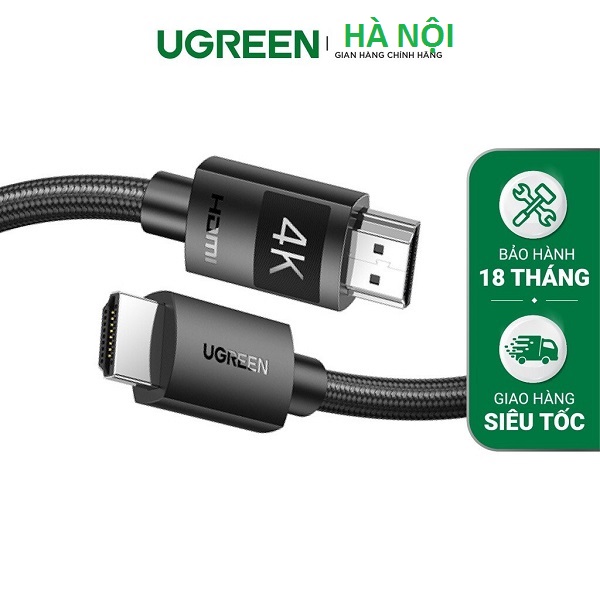 UGREEN - 40106, Dây Cáp HDMI 1.4 dài 20M bọc nylon 4K@30hz có IC khuếch đại