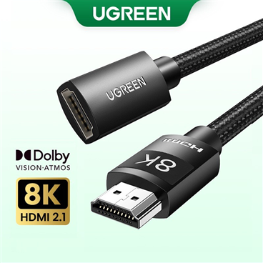 Ugreen 40400 Cáp nối dài HDMI 2.1 âm dương dài 0,5M hỗ trợ 8K@60Hz