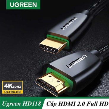 Ugreen 40408 Cáp HDMI UGREEN M/M 1m (Đen) cao cấp chính hãng