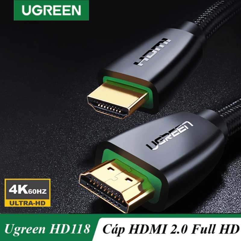 Ugreen 40408 Cáp HDMI UGREEN M/M 1m (Đen) cao cấp chính hãng