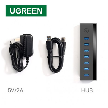 UGREEN 40522 Bộ HUB chia 7 Cổng USB 3.0 Có Nguồn 5V/2A cao cấp