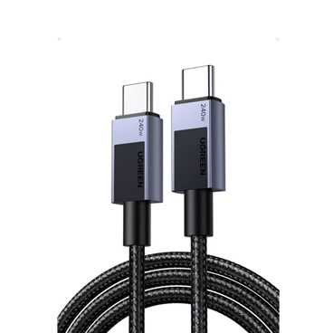 UGREEN 45067 Cáp sạc nhanh PD 240W USB-C sang USB-C màu xám không gian 1m cao cấp