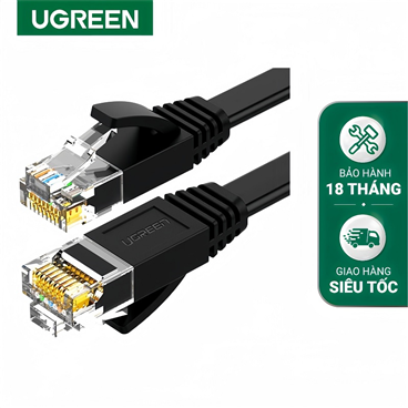 Ugreen 50172 cáp mạng dẹt đúc sẵn Cat6 dài 0.5M cao cấp chính hãng