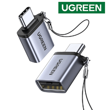 Ugreen 50283 Cáp chuyển đổi UGREEN Type C sang USB 3.0 A có dây buộc  màu xám