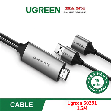 Ugreen 50291 Dây, Cáp Chuyển Đổi USB (Micro, Lightning, Type-C) to HDMI dài 1,5M