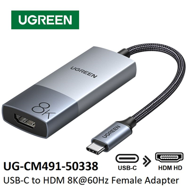 UGREEN 50338 Cáp chuyển đổi Type C sang HDMI 2.1 8K@60Hz