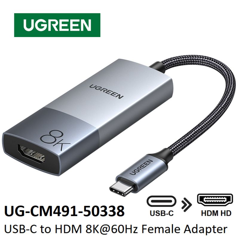 UGREEN 50338 Cáp chuyển đổi Type C sang HDMI 2.1 8K@60Hz