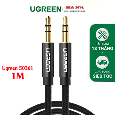 Ugreen 50361 Dây AV 3.5mm (M/M) dài 1M (Màu Đen)