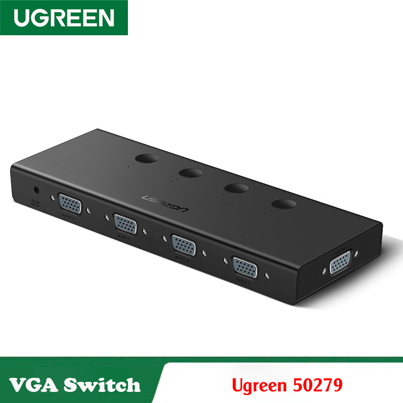 Ugreen 50279, Bộ gộp VGA 4 vào 1 ra Hỗ trợ full HD 500Mhz chính hãng Ugreen