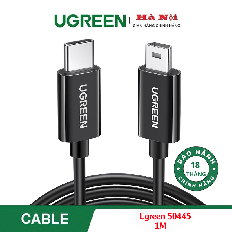 Ugreen 50445 Dây, Cáp USB-C to Mini USB Dài 1M chính hãng