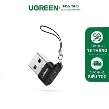 Ugreen 50568 Bộ chuyển đổi USB A Male sang USB-C Female  màu đen.