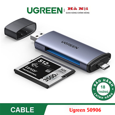 Ugreen 50906, Đầu Đọc Thẻ SD/TF Chuẩn USB Type-C Và USB 3.0