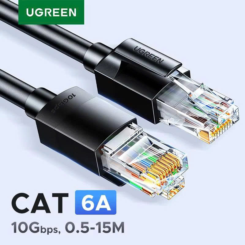 Ugreen 55158 Dây cáp mạng CAT6A UTP 3m màu đen, tròn