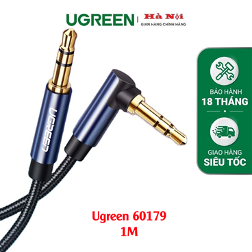 Ugreen 60179 Dây AV 3.5mm (M/M) dài 1M (Màu Xanh Đen)