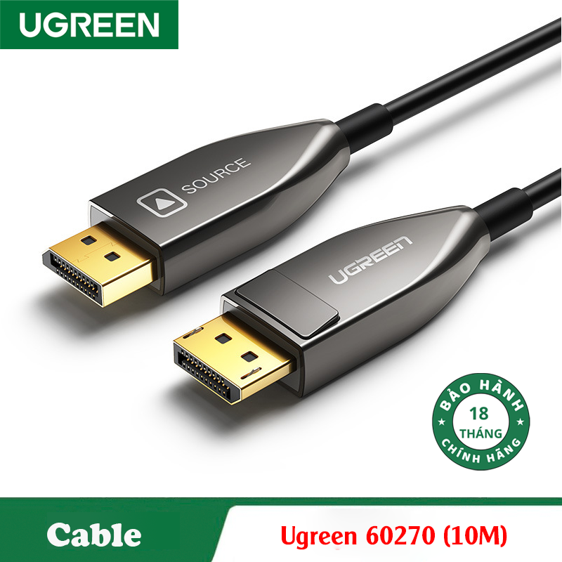 Ugreen 60270, Cáp DisplayPort Sợi Quang Cao Cấp Dài 10M Hỗ trợ 8K60Hz Cao Cấp