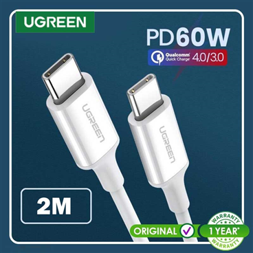 Ugreen 60520 UGREEN USB 2.0 C M/M ABS Cover 2m (White) chính hãng