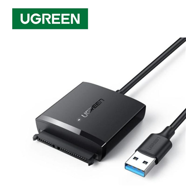 UGREEN 60561 USB 3.0 bộ chuyển ra ổ cứng và ssd SATA hỗ trợ cắm chân nguồn DC 5.5mm không có adapter