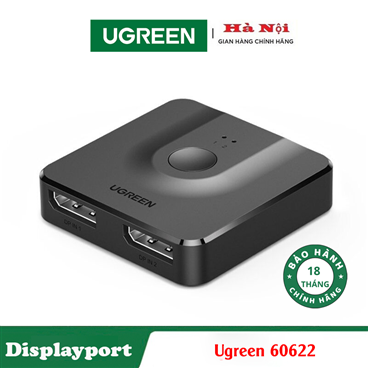 Ugreen 60622, Bộ chuyển mạch gộp Displayport 2 ra 1 hỗ trợ độ phân giải 4K@60Hz Cao Cấp