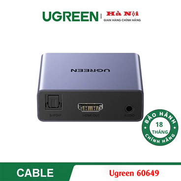 Ugreen 60649, Cáp chuyển HDMI to HDMI + Audio và 1 cổng quang SPDIF 5.1 Cao Cấp